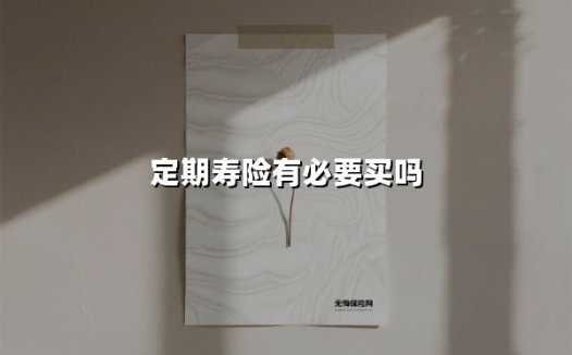 定期寿险有必要买吗(2025最新权威解答)