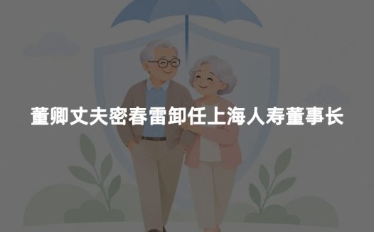 董卿丈夫密春雷卸任上海人寿董事长：11年之后，故事到了转折点